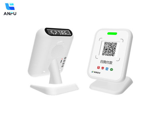 Système statique de paiement de la boîte audio du haut-parleur vocal avec code QR